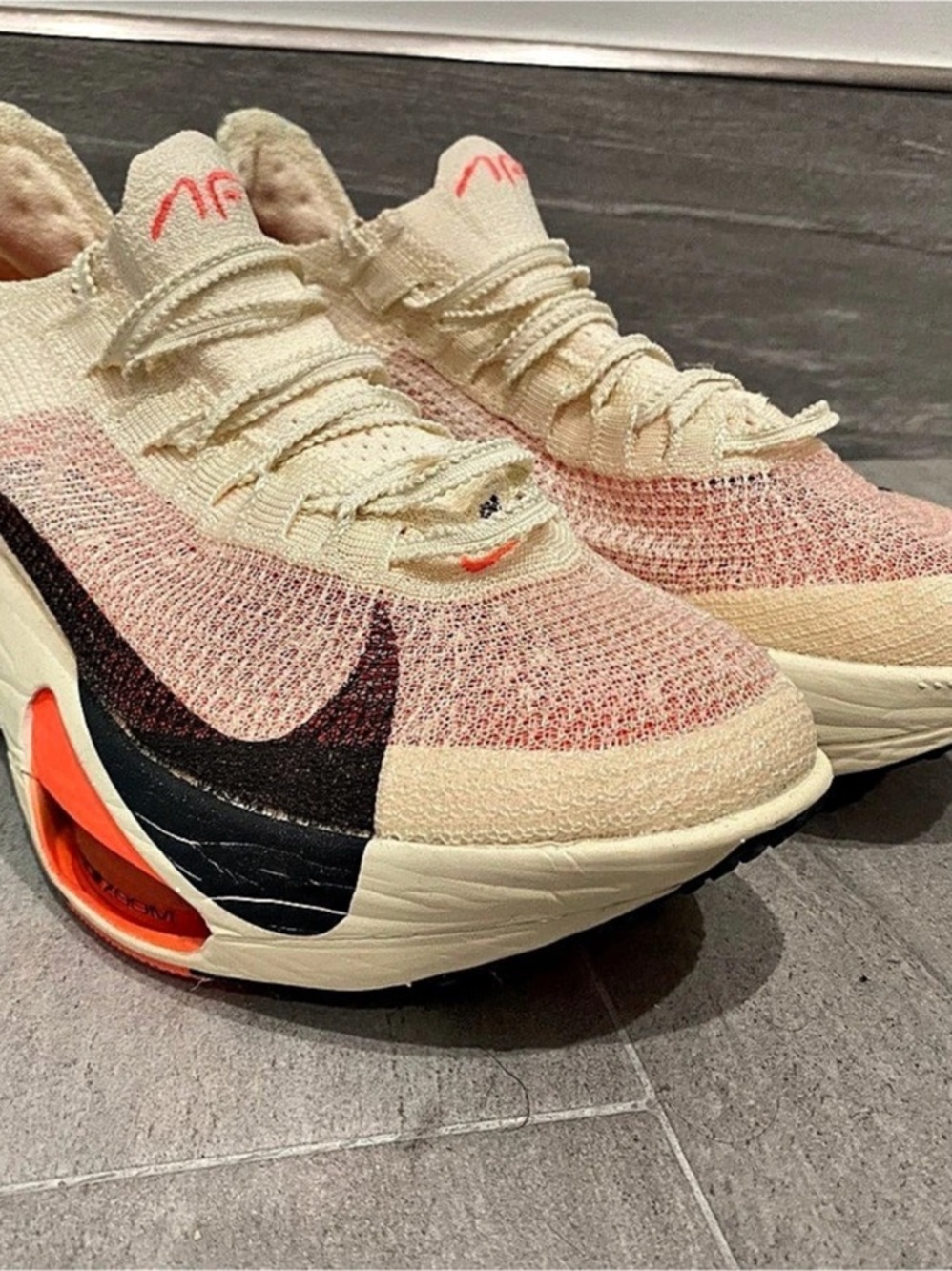 Nike Air Zoom Alphafly NEXT% 3 Prototype Athletic Shoes Pink & Cream